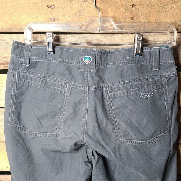 Kuhl Capri Pants Womens 8 Stone Gray Kuhl Dry Stretch Logo Embroidered Outdoor - Picture 8 of 10